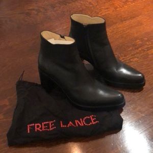 Free Lance Black leather booties